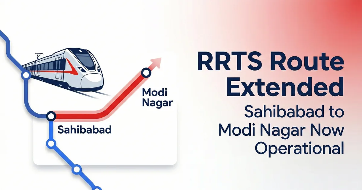 New RRTS Section Between Sahibabad and Modi Nagar Now Operational